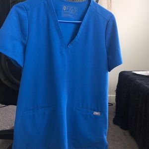 Womens Royal Blue Casma three pocket scrub top